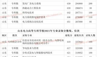 山东专科一批分数线